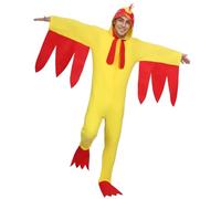 Raveparty Chicken Costume Adult, Animal Fancy Dress Adult Chicken Outfit Chicken Suit for Halloween Christmas Animal Theme Party (M)