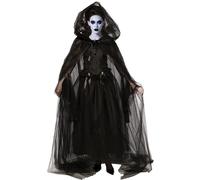 Raveparty Ghost Bride Costume Women's Halloween Costume Women's Ghost Bride Queen Costume for Halloween Carnival Vampire Zombie (Style A, L)