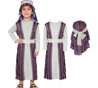 Raveparty Joseph Costume, Shepherd Costume, Nativity Costumes for Christmas World Book Day (Brown, L)