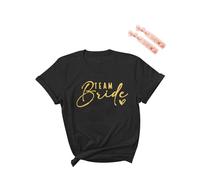 Raveparty Team Bride Tshirt, Hen Do Tshirts, Bride Tribe Costume with 2pcs Wristbands for Hen Do Party Bridesmaid Party Wedding Event (UK, Alpha, M, Regular, Regular, C)