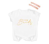 Raveparty Team Bride Tshirt, Hen Do Tshirts, Bride Tribe Costume with 2pcs Wristbands for Hen Do Party Bridesmaid Party Wedding Event (UK, Alpha, M, Regular, Regular, B)