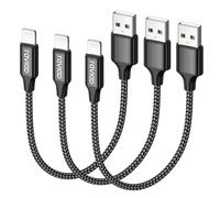 RAVIAD iPhone Charger Cable, Lightning Cable Short [3Pack 30CM, MFi Certified] Nylon Braided Fast iPhone Charging Cable Lead for iPhone 14 13 12 11 Pro Max XR XS X 8 7 6s Plus 5s SE 2020 - Black