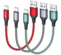 RAVIAD Short iPhone Charger Cable 50CM 3Pack MFi Certified Lightning Cable