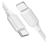 RAVIAD USB C to Lightning Cable 1M [MFi Certified] iPhone Fast Charger Cable Power Delivery Nylon USB-C Charging Cord for iPhone 14/13/12/12 PRO Max/12 Mini/11/11PRO/XS/Max/XR/X/8/8Plus/iPad -White