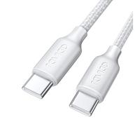 RAVIAD USB C to USB C Charger Cable 1M 100W 5A Fast Charging Cable Type C Charger Fast Charge Lead USBC to USBC Cord for iPhone 17 16 15 Pro Max, Galaxy S25 S24 S23, MacBook, iPad Pro Air-White