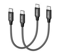 RAVIAD USB C to USB C Charger Cable Short 2Pack 0.3M 100W 5A Fast Charging | Type C Charger Fast Charge Lead USBC to USBC Cord for iPhone 17 16 15 Pro Max, Galaxy S25 S24,MacBook,iPad Pro Air