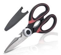 Ravian Kitchen Scissor Heavy Duty Shears with PP Cover Multifunctional Dishwasher Safe Stainless- Steel Sharp Scissor for Poultry, Fish, Meat, Vegetables, Herbs, BBQ, Flowers, Nuts