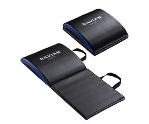 RAVIAN Sit Up Pad Fitness Mat, Ab Exercise Mat, Abdominal Core Trainer Mat | Perfect for Relief from Back pain, Toning, Waist Training, Ab Workouts, Yoga, Pilates, Full Range Motion & Men Women Fitness