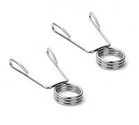 RAVIAN Spring Collar Clips for 2-Inch Olympic Bars & Dumbbells, Chrome Lock Clips, Tight Grip Barbell Collars, Durable Pair for Home Gym & Fitness Training