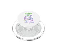 Ravin Raven EDM Techno party Raver psychedelic halloween PopSockets PopGrip for MagSafe