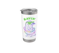 Ravin Raven EDM Techno Party Raver Psychedelic Halloween Stainless Steel Insulated Tumbler