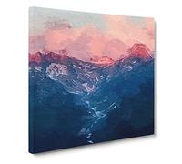 Ravine to the Clouds Canvas Print | Gallery Wrapped 30mm Frame Wall Art | 14x14 inches | Ready to Hang | Abstract Picture | Living Room Bedroom Lounge Office