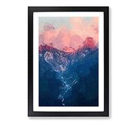 Ravine to The Clouds in Abstract Framed Print | A2 Black Framed Wall Art | Ready to Hang | Abstract Landscape Picture | Living Room Bedroom Lounge Office