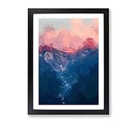 Ravine To The Clouds In Abstract Modern Framed Print | A2 Black Framed Wall Art | Ready to Hang | Abstract Landscape Picture | Living Room Bedroom Lounge Office