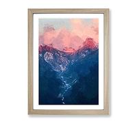 Ravine To The Clouds In Abstract Modern Framed Print | A2 Oak Framed Wall Art | Ready to Hang | Abstract Landscape Picture | Living Room Bedroom Lounge Office