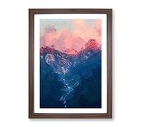 Ravine To The Clouds In Abstract Modern Framed Print | A2 Walnut Framed Wall Art | Ready to Hang | Abstract Landscape Picture | Living Room Bedroom Lounge Office