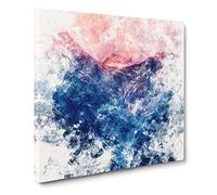 Ravine to the Clouds Watercolour Canvas Print | Gallery Wrapped 30mm Frame Wall Art | 14x14 inches | Ready to Hang | Modern Picture | Living Room Bedroom Lounge Office