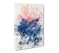 Ravine To The Clouds Watercolour Canvas Print | Gallery Wrapped 30mm Frame Wall Art | 24x16 inches | Ready to Hang | Modern Picture | Living Room Bedroom Lounge Office