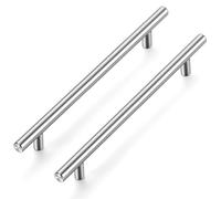 Ravinte 15 Pack Kitchen Cupboard Handles - Brushed Nickel Wardrobe Handle 192mm Hole Center T Bar - Bathroom Furniture Drawer Pulls