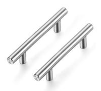 Ravinte 15 Pack Kitchen Cupboard Handles - Brushed Nickel Wardrobe Handle 76mm Hole Center T Bar - Bathroom Furniture Drawer Pulls