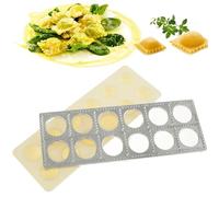 Ravioli Maker 12 Holes Ravioli Press Mold Manual Italian Dumpling Maker Mold Multipurpose Ravioli Maker Press Aluminum Alloy Ravioli Making Tool for Pierogi Wonton Potsticker 30.4x10.9x1.5cm
