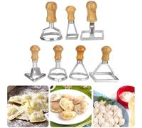 Ravioli Stamp Maker Cutter Set, 7PCS/Set Dumplings Moulds DIY Cookies Cakes Pastry Pasta Stamp Press Cutter Maker Kitchen Attachment, LIZEALUCKY57X8ASVIPU