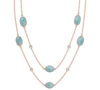 Ravishing Impressions 925 Sterling Silver Aquamarine Blue Topaz Necklace Oval Round Faceted Artisan Statement Gemstone Jewelry Women Fashion Wear 36 Inch Chain Designer Accessories