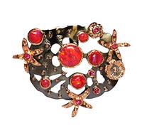 Ravishing Impressions 925 Sterling Silver Black Rhodium Rose Gold Plated Pendant with Chain Sparkling Fire Opal Pink Quartz Round Cabochon Multicolor 10mm 6mm 4mm Jewelry Gift