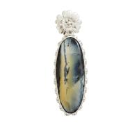 Ravishing Impressions 925 Sterling Silver Boulder Opal Pendant Necklace for Women - Natural Rainbow Color Opal Jewelry, Unique Sterling Silver Gemstone Pendant Gift for Her