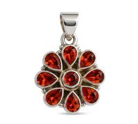 Ravishing Impressions 925 Sterling Silver Carnelian Pendant Necklace for Women - Natural Orange Gemstone Jewelry, Elegant Sterling Silver Pendant Gift for Her