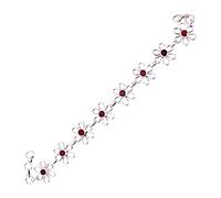 Ravishing Impressions 925 Sterling Silver Garnet Bracelet 8.46 Inches White Rhodium Plated 4mm Round Faceted Bezel Set Lobster Clasp Red Gemstone Jewelry for Women