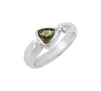 Ravishing Impressions 925 Sterling Silver Moldavite Statement Ring Jewelry Gifts for Women Sz-R 1/2 Mother's Day Jewelry Gifts