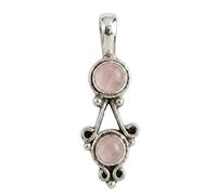 Ravishing Impressions 925 Sterling Silver Rose Quartz Pendant Necklace for Women - Natural Pink Gemstone Jewelry, Elegant Sterling Silver Pendant Gift for Her