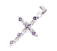 Ravishing Impressions Amethyst Round Pendant Necklace in 925 Sterling Silver - 4mm Purple Gemstone Jewelry for Her