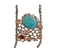 Ravishing Impressions Pendant with Chain Larimar Garnet 925 Sterling Silver Black Rhodium Rose Gold Plated Oval Cabochon Bezel Handmade Gemstone Jewelry for Women