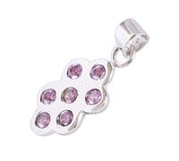 Ravishing Impressions Pink Quartz Round Pendant Necklace in 925 Sterling Silver - 3mm Pink Gemstone Jewelry for Her