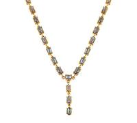 Ravishing Impressions White Rhodium Plated 925 Sterling Silver Labradorite Necklace, Oval Cabochon Gemstone Jewelry for Women, 22 Inch Chain Statement Accessory