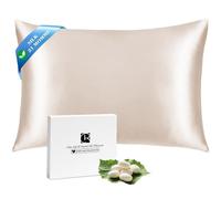 Ravmix 100% Silk Pillowcase for Hair and Skin, Both Sides Mulberry Silk Pillow Case with Hidden Zipper, Soft Smooth Breathable Cool for Beauty Sleep, Gift for Women Men, 1PCS, 50×66CM, Cream