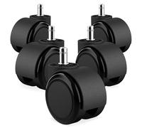 RAVN HAMAN Set of 5 Office chair wheels 11 mm x 22 mm - - Hard floor castors up to 175 kg - - Abrasion resistant swivel chair castors - - Easy installation without tools