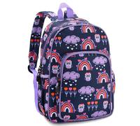 RAVUO Girls Backpack,15L Lightweight Water-Resistant Primary School Rucksack for Ages 7-10,Fits A4 Folders with Chest Strap