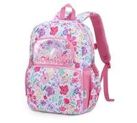 RAVUO Kids Backpack Girls,12L Primary School Bag for Ages 5-8，Pink Floral