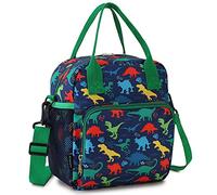 RAVUO Kids Lunch Bag for Boys,9.4L Insulated Lunch Box for School,Dinosaur | BPA Free,3H Warm 2H Cold,Wipe-Clean Lining,Detachable Shoulder Strap,Water Bottle Pocket,School,Picnics,Travel