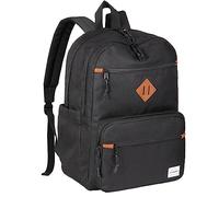 RAVUO School Backpack, Lightweight Black Backpack for Men Women Teens Girls Boys School Bag Water Resistant College Backpack Rucksack with Multi Pockets for Travel,Work