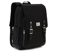 RAVUO School Backpack, Water Resistant 15.6 Inch Black Back Pack for Women Men College Backpack Bookbag Casual Daypack Travel Rucksack