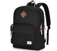 RAVUO School Backpack,Water Resistant 15.6 Inch Black Backpack for Men and Women Laptop Backpack Travel Rucksack College School Bags