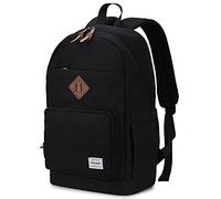 RAVUO School Backpack, Water Resistant Black Backpack for Men and Women Teens School Bag 15.6 Inch Laptop Backpack Travel College Rucksack
