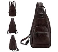 RAVUO Women Backpack, Anti Theft PU Leather Rucksack Fashion Small Sling Crossbody Bag Ladies Convertible Shoulder Bag for Shopping Travel College Coffee