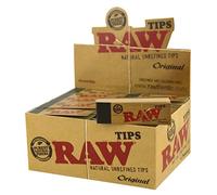 RAW 100 x Natural Rolling Paper Tips Filter Book, Chlorine Free, Unbleached, Chemical Free, RAWTIPSx100