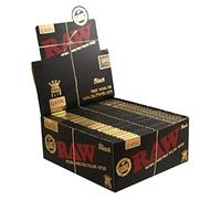 RAW 18236 Black King Size Slim Classic Ultra Thin 50 Booklets of 32 Sheets Paper