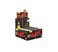 Raw Black King Size Slim Natural Unrefined Rolling Papers - 1 Pack - 32 Leaves